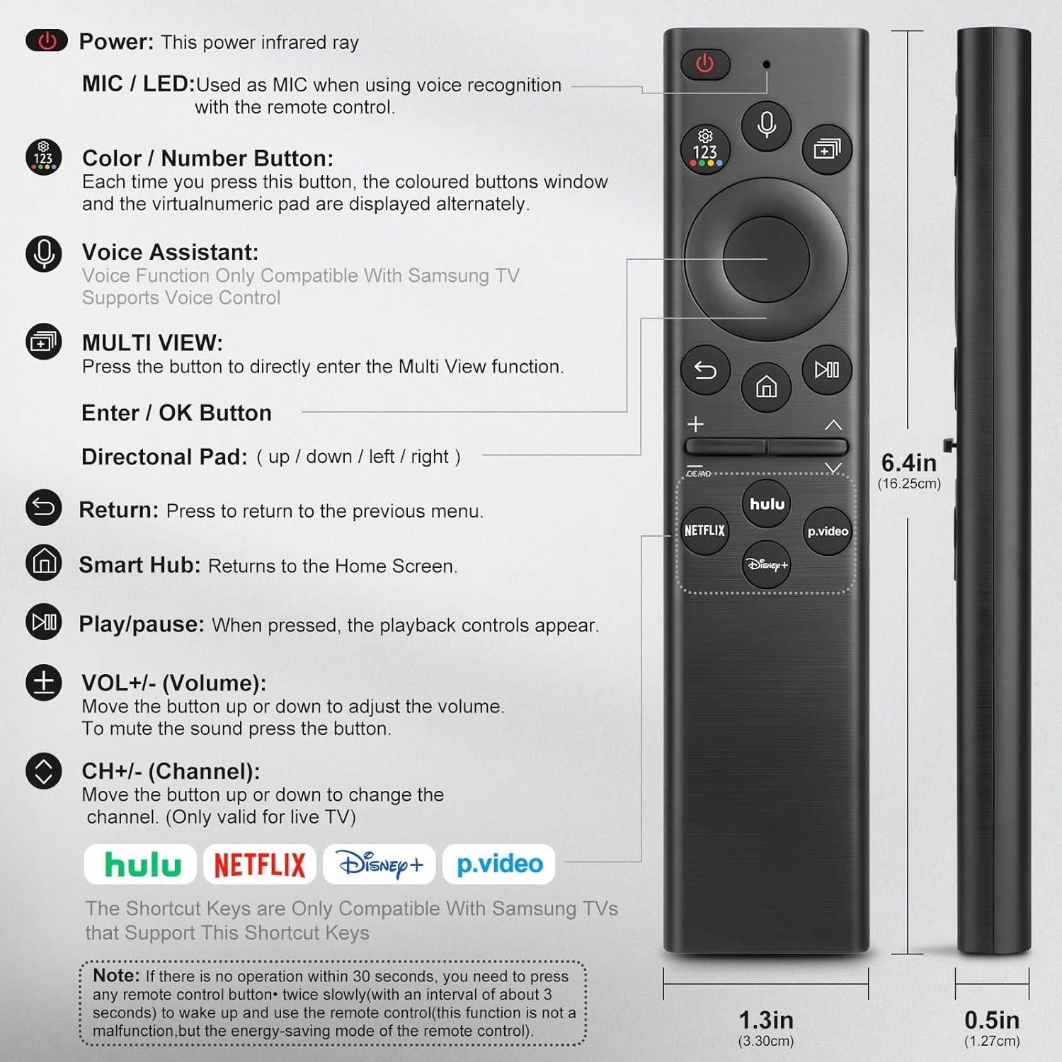 Control Remoto Universal Acoyer para TVs Samsung 2019-2025