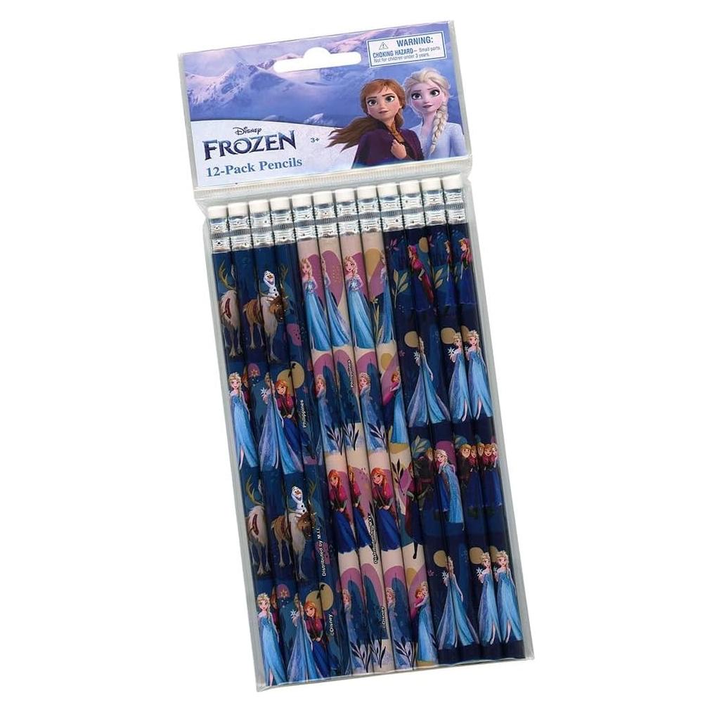 Juego de Lápices Disney Frozen con Borradores - 12 Piezas