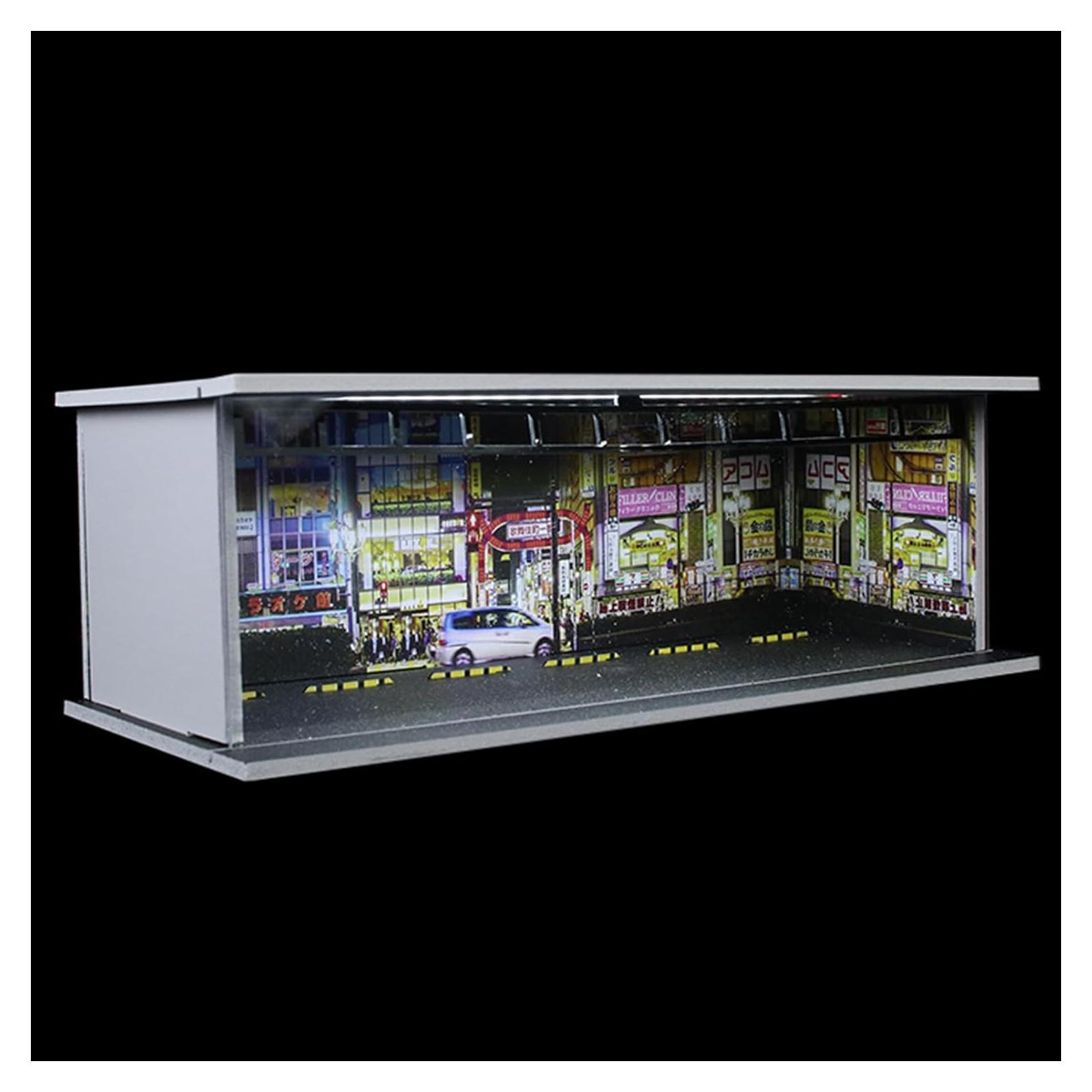 Estuche Exhibición Bivitre 1:64 con Luz LED y Acrílico