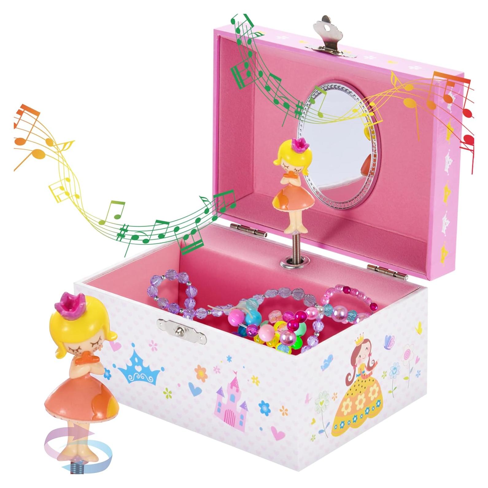 Caja de Joyería Musical Jewelkeeper Princesa Rubia 15.24x11.81cm