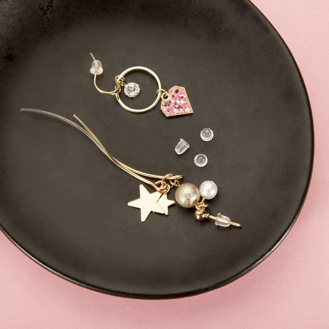 Respaldos de Aretes de Silicona iBayam 300 Piezas 4mm Transparentes