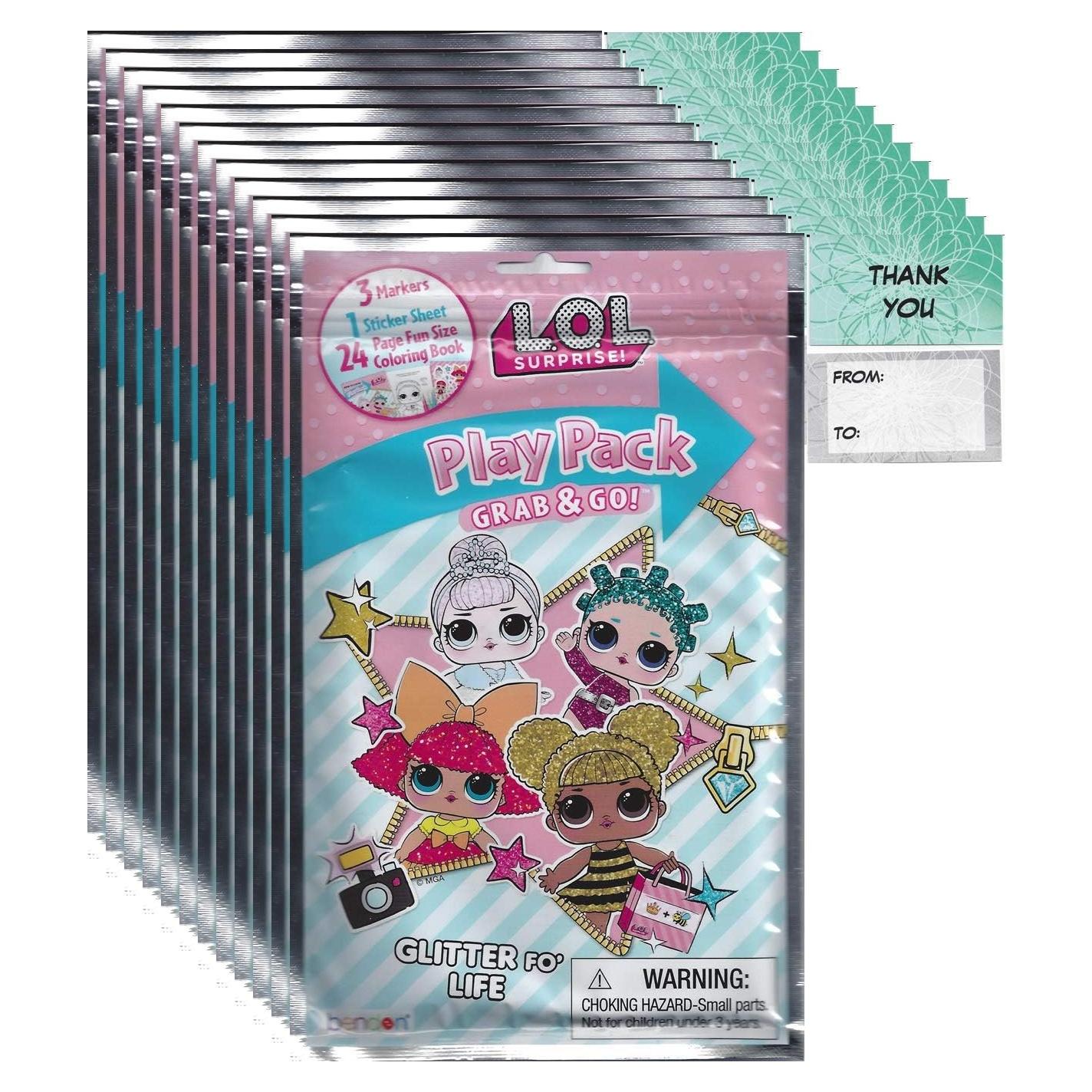 Paquete de Juego LOL Dolls Bendon 12 Paquetes con Crayones