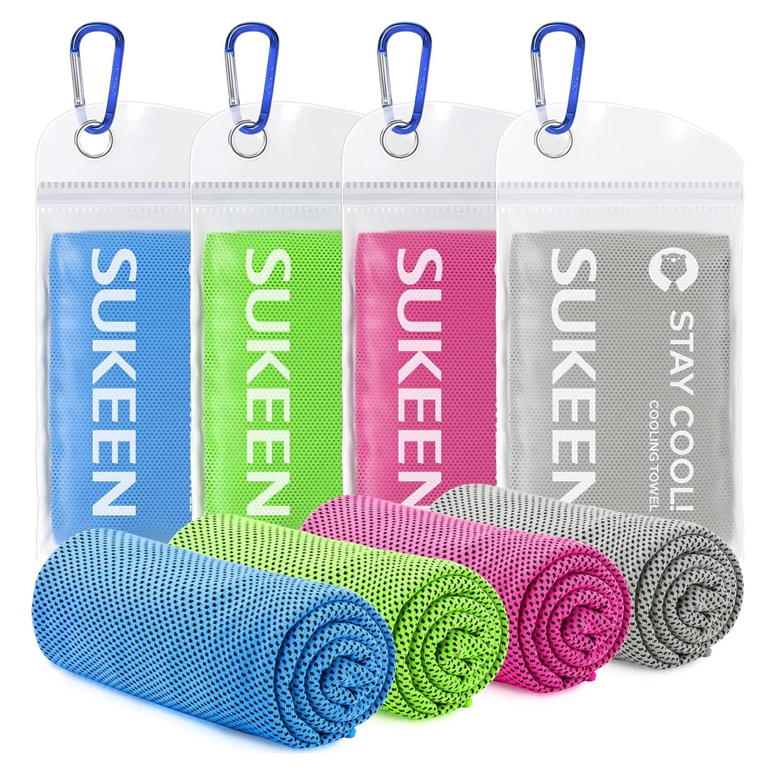 Toalla Enfriadora Sukeen 4 Unidades Microfibra 101.6x30.5cm