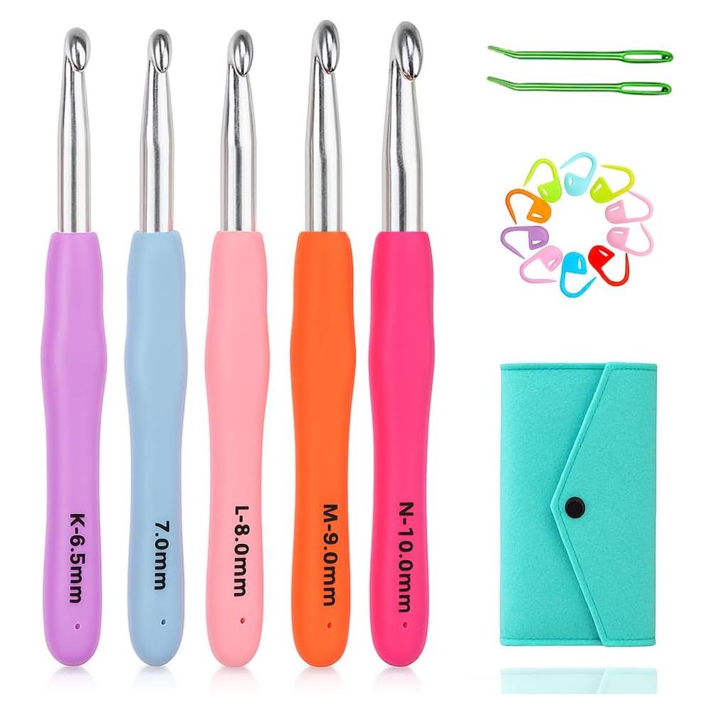 Juego de Ganchillos Ergonómicos Yarniss 6.5 a 10 mm - 5 Piezas