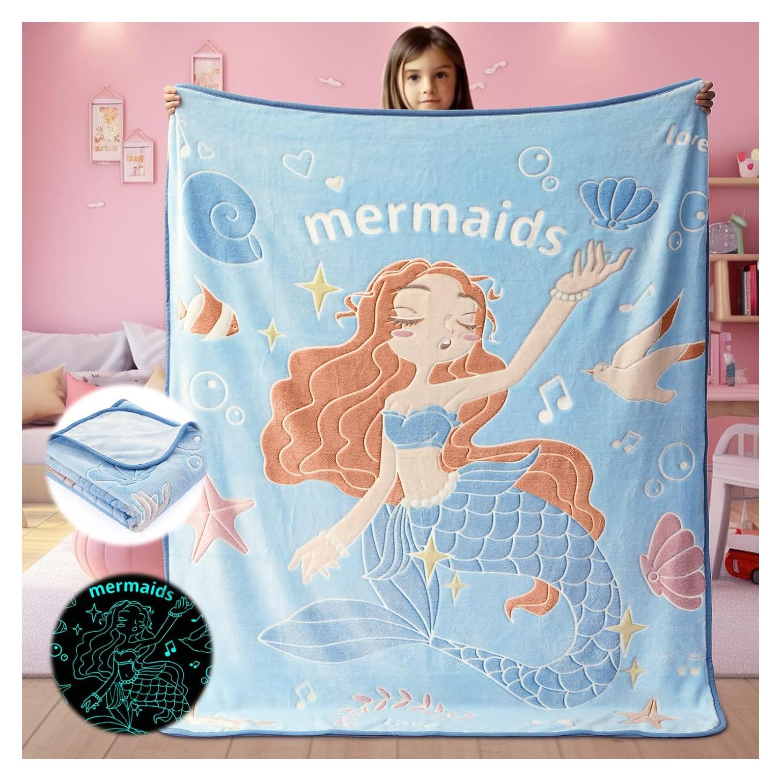 Manta de Sirena que Brilla en la Oscuridad Goodhipi 127x152cm