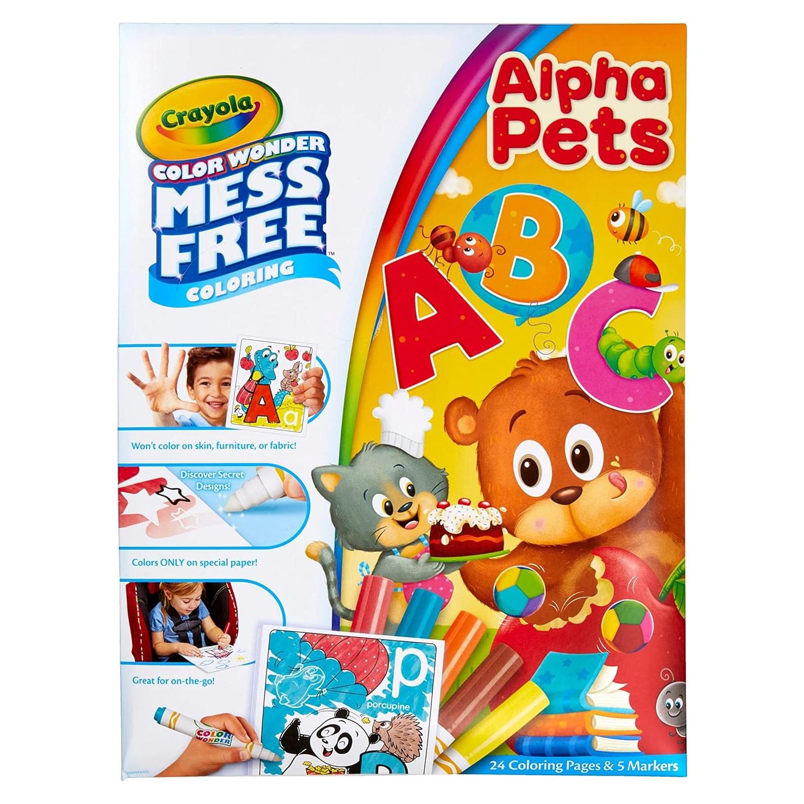 Set de Coloreado Crayola Color Wonder Alpha Pets 24 Páginas