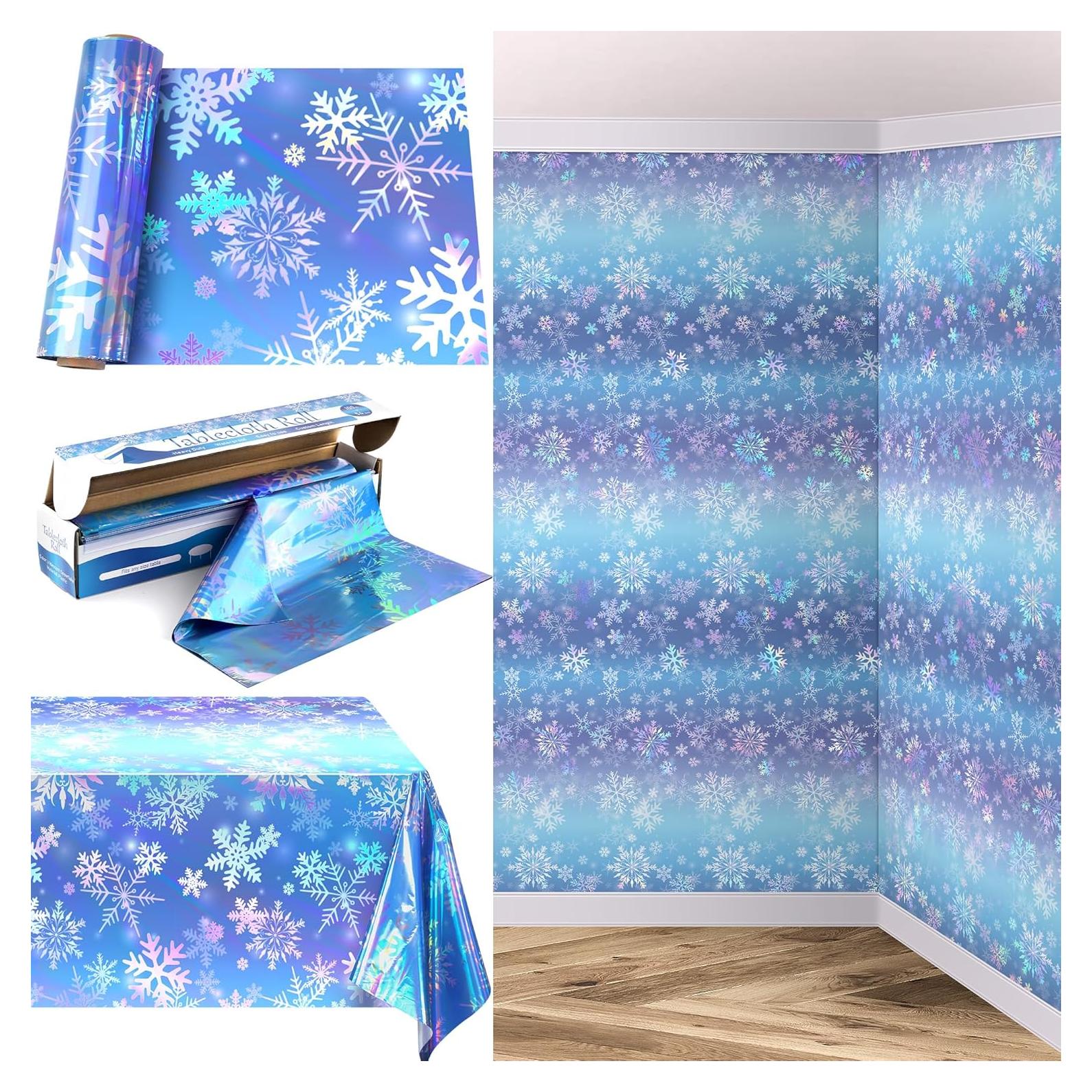 Mantel Iridiscente Copo de Nieve Kochorie 30.5m Azul Morado