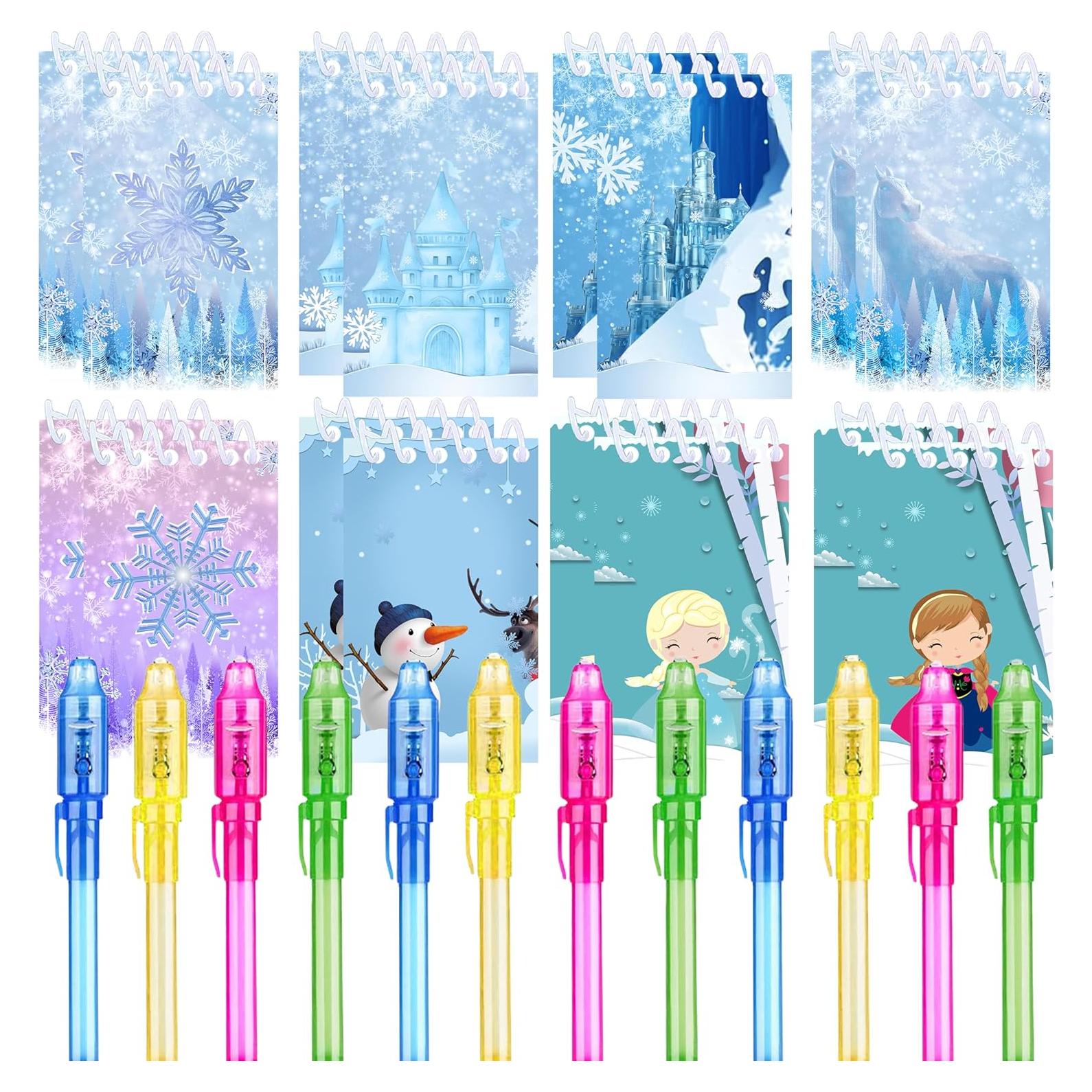 Favoritos de Fiesta Frozen | 12 Bolígrafos Tinta Invisible y 12 Mini Blocs