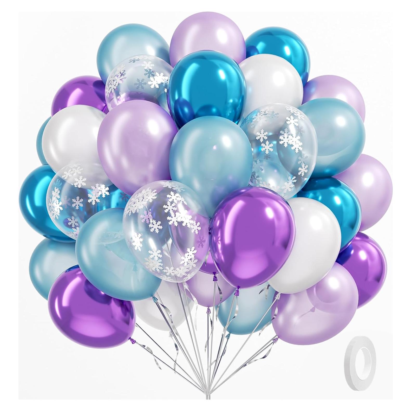 Globos de Fiesta Congelados 60pcs 30cm BAUANOOY Morados y Azules