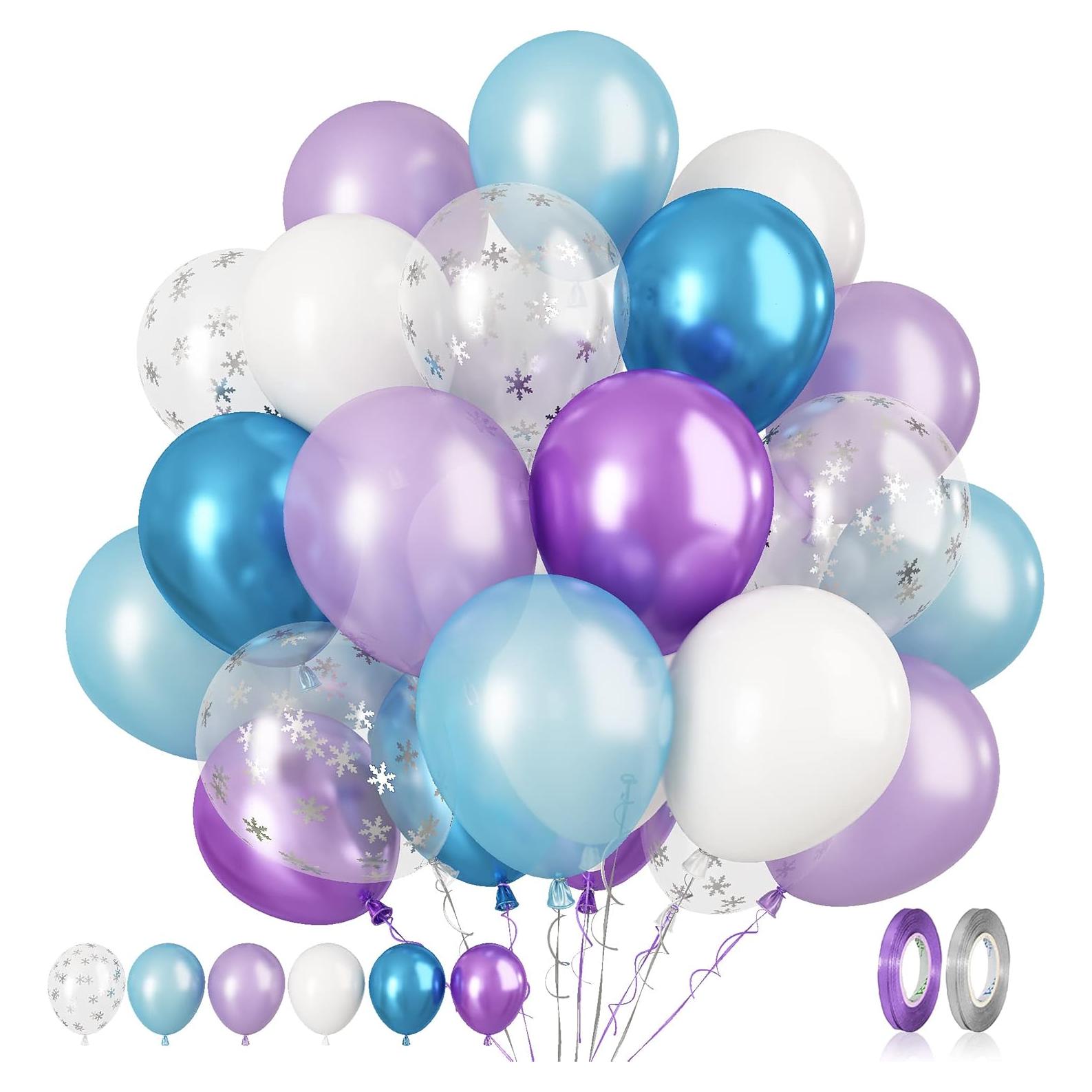 Globos Congelados Paready 60 Pcs 30.48 cm Morado y Azul