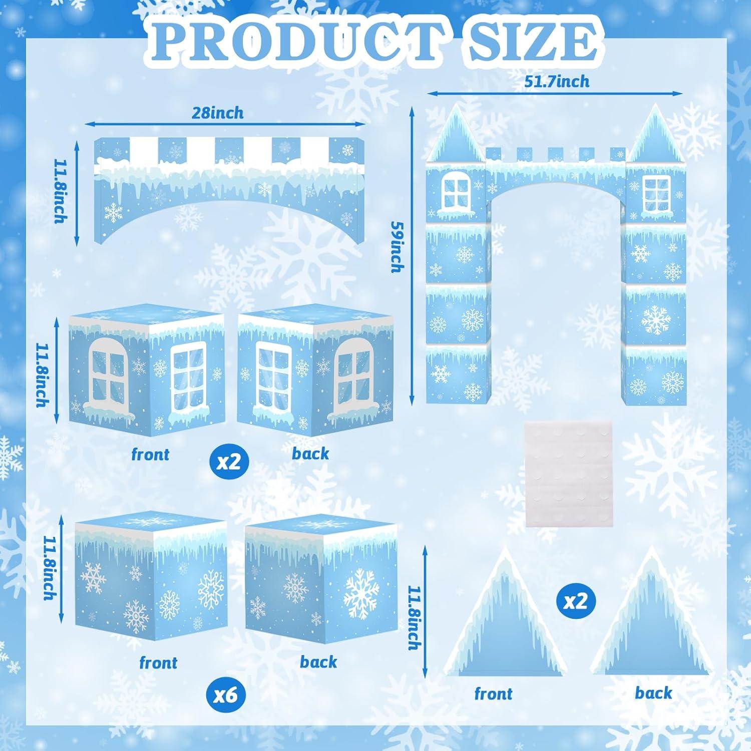 Cajas de Cartón Castillo de Hielo CIXICM 30x30cm 8 Piezas