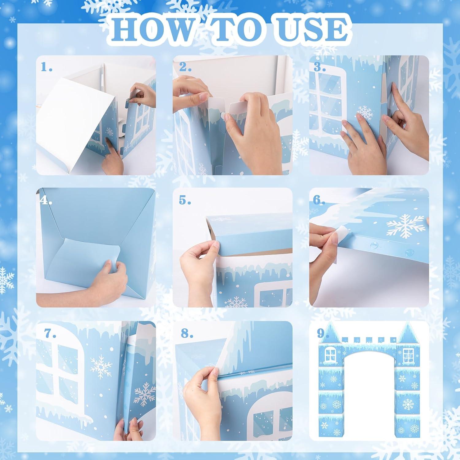 Cajas de Cartón Castillo de Hielo CIXICM 30x30cm 8 Piezas