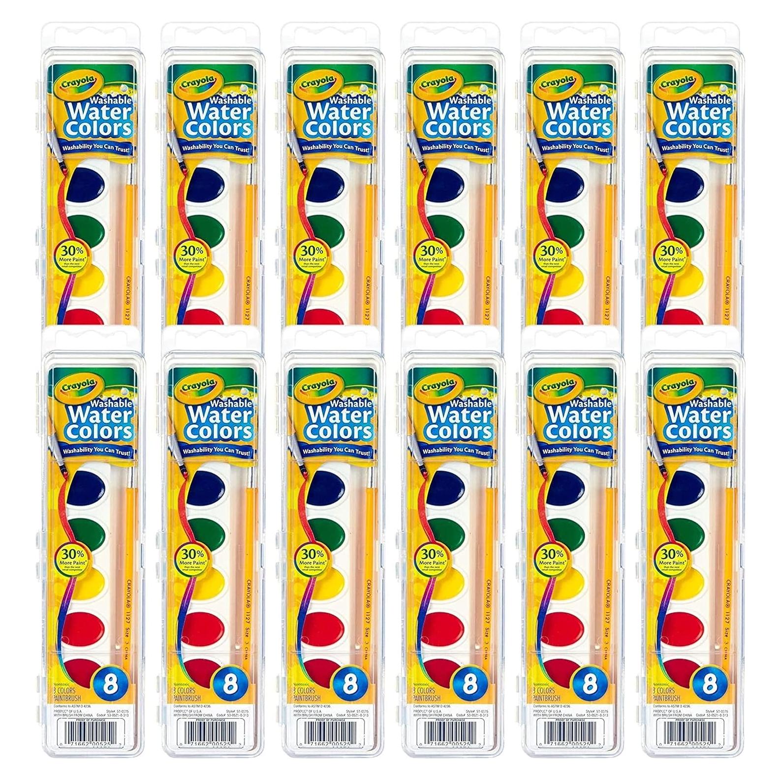 Conjunto de Pintura Acuarelable Crayola 12 Piezas Lavable