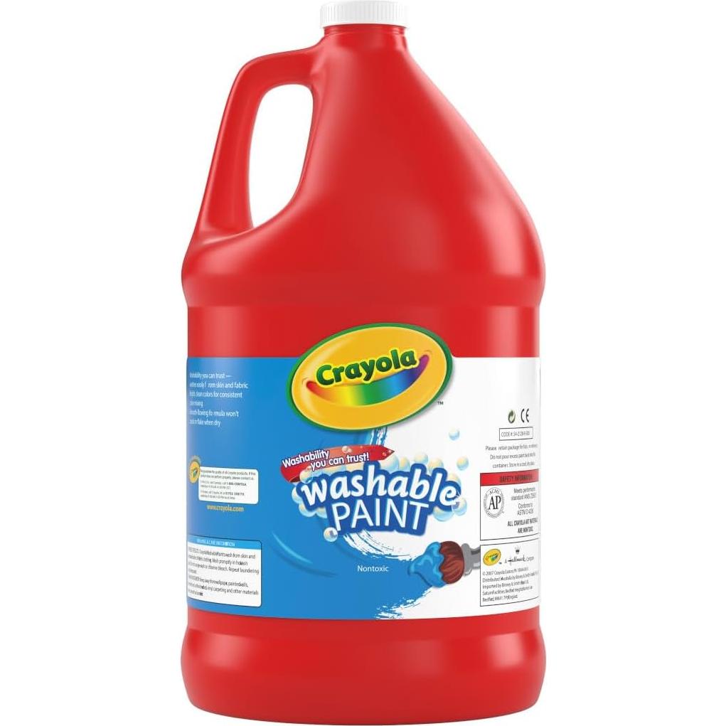 Pintura Roja Lavable Crayola 128oz Ideal para Niños