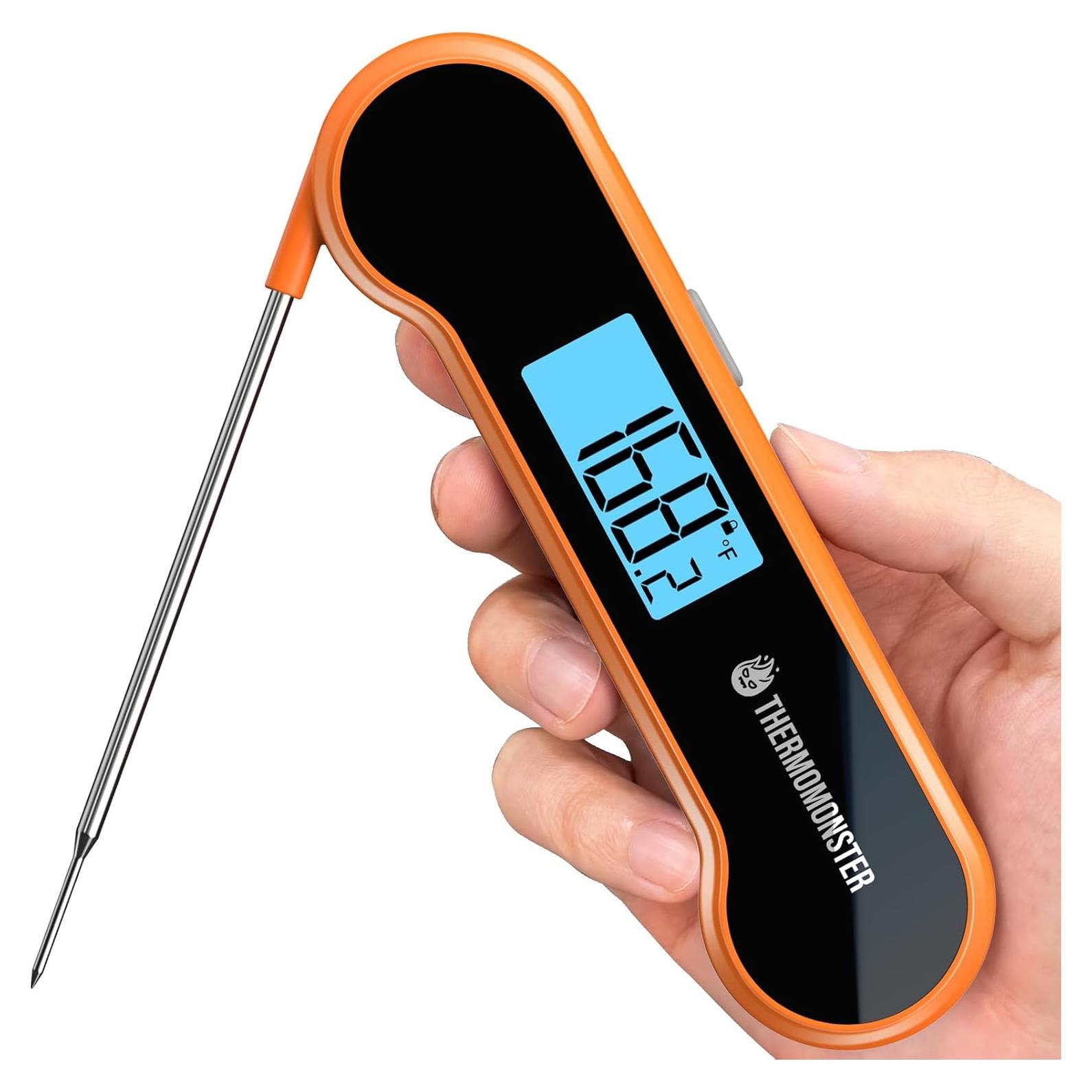 Termómetro Digital de Carne ThermoMonster Naranja 0.5s Preciso