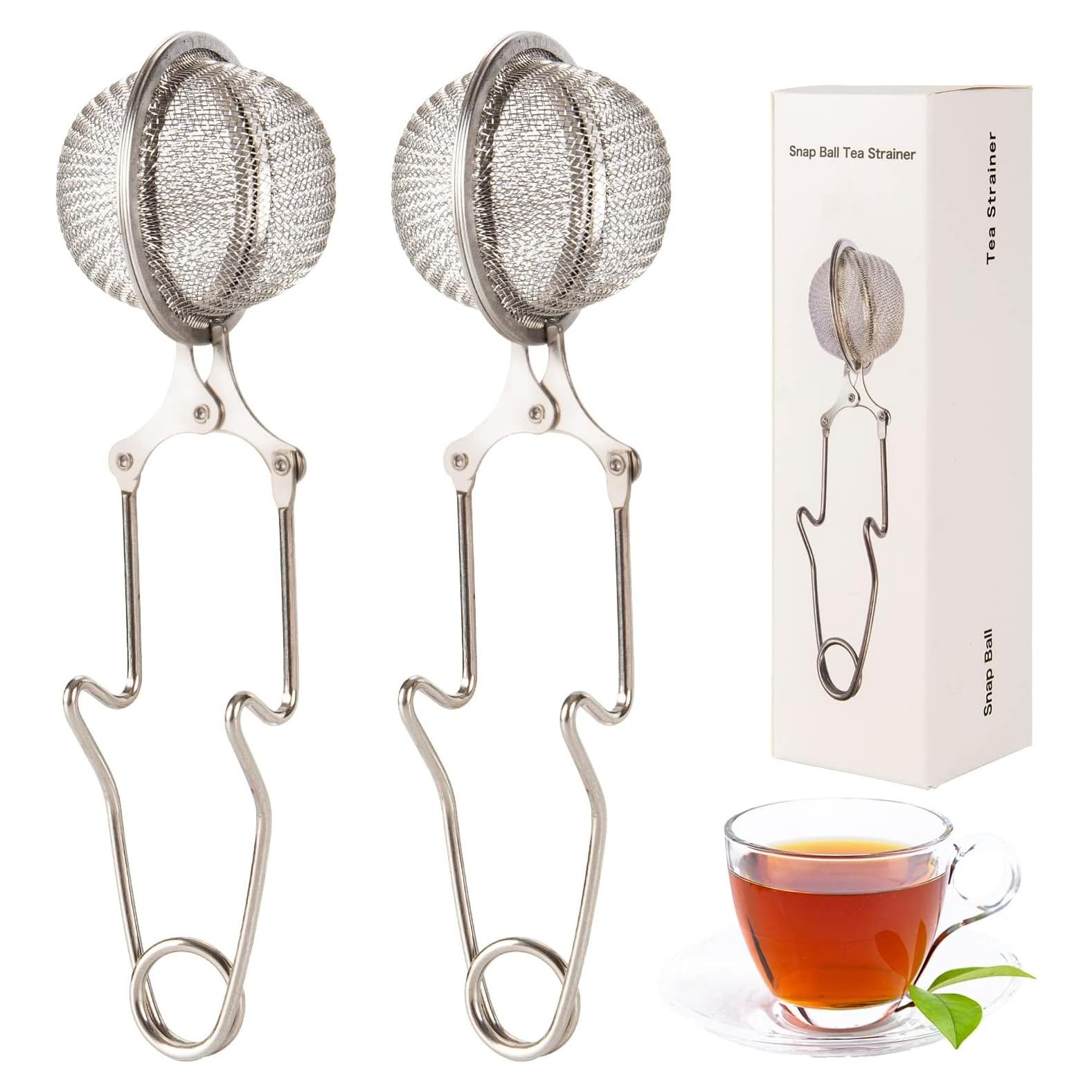 Colador de Té Exptolii Snap Ball 2 Paquete Acero Inoxidable