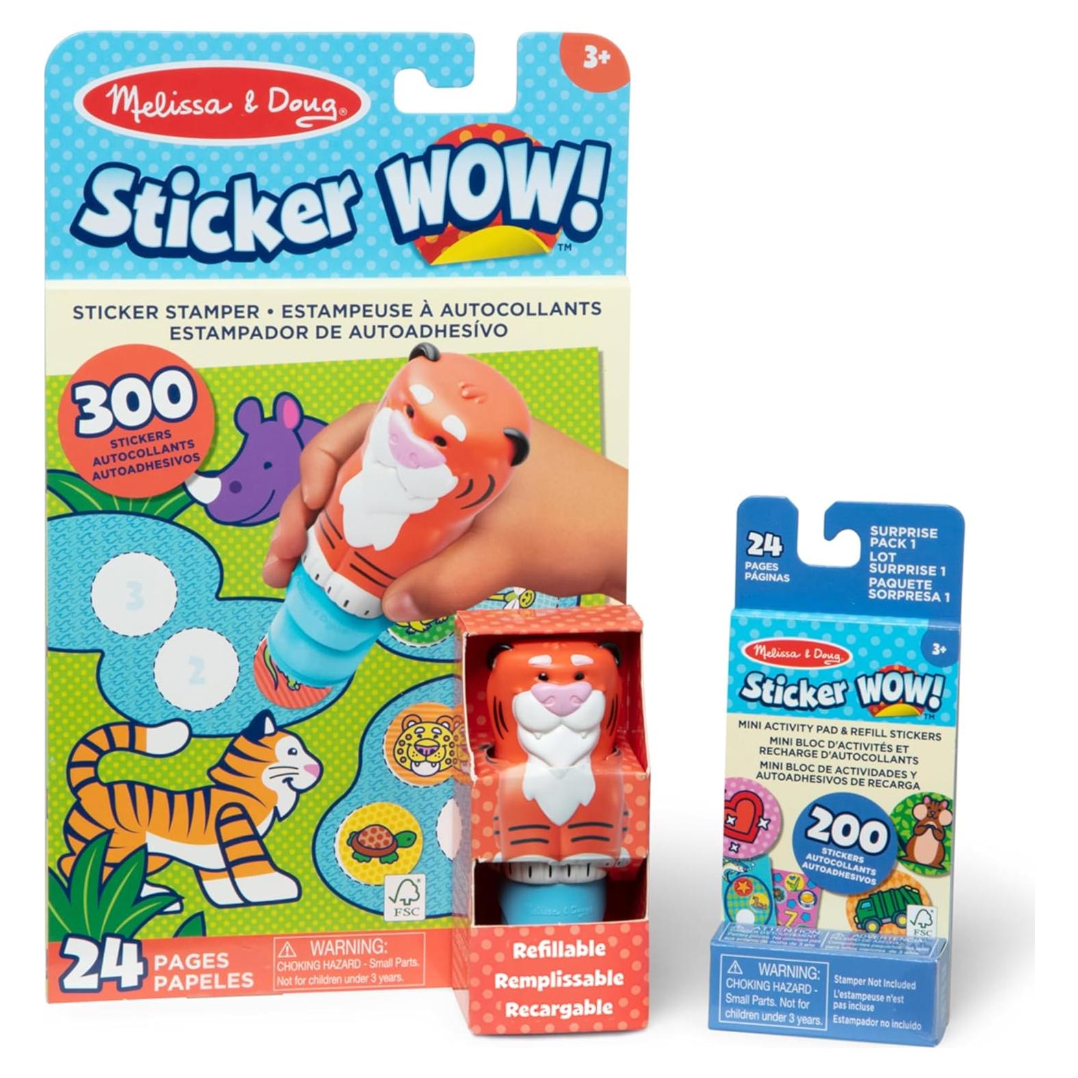 Calcomanías Melissa & Doug Tigre 300 piezas + cuaderno