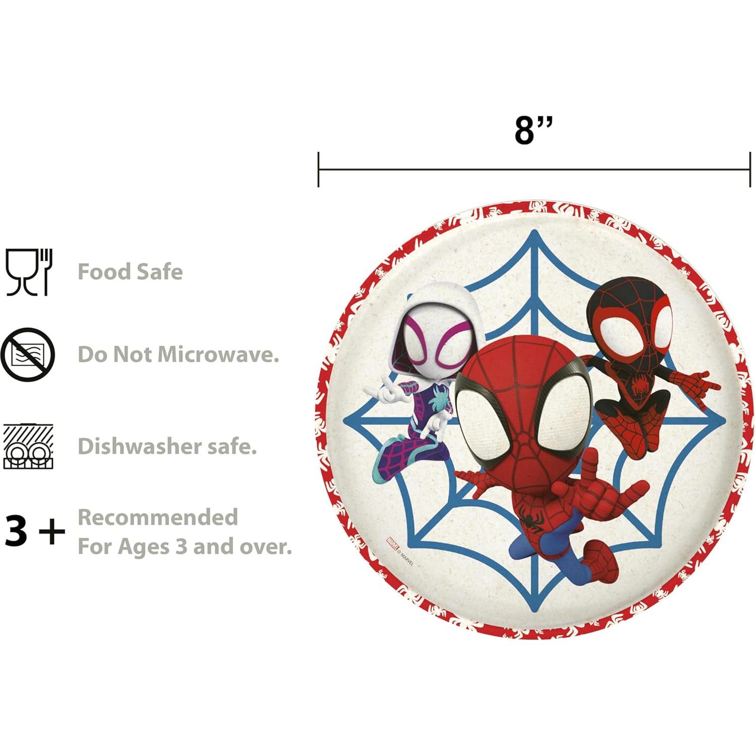 Juego de vajilla infantil Zak Designs Spider-Man 3 piezas