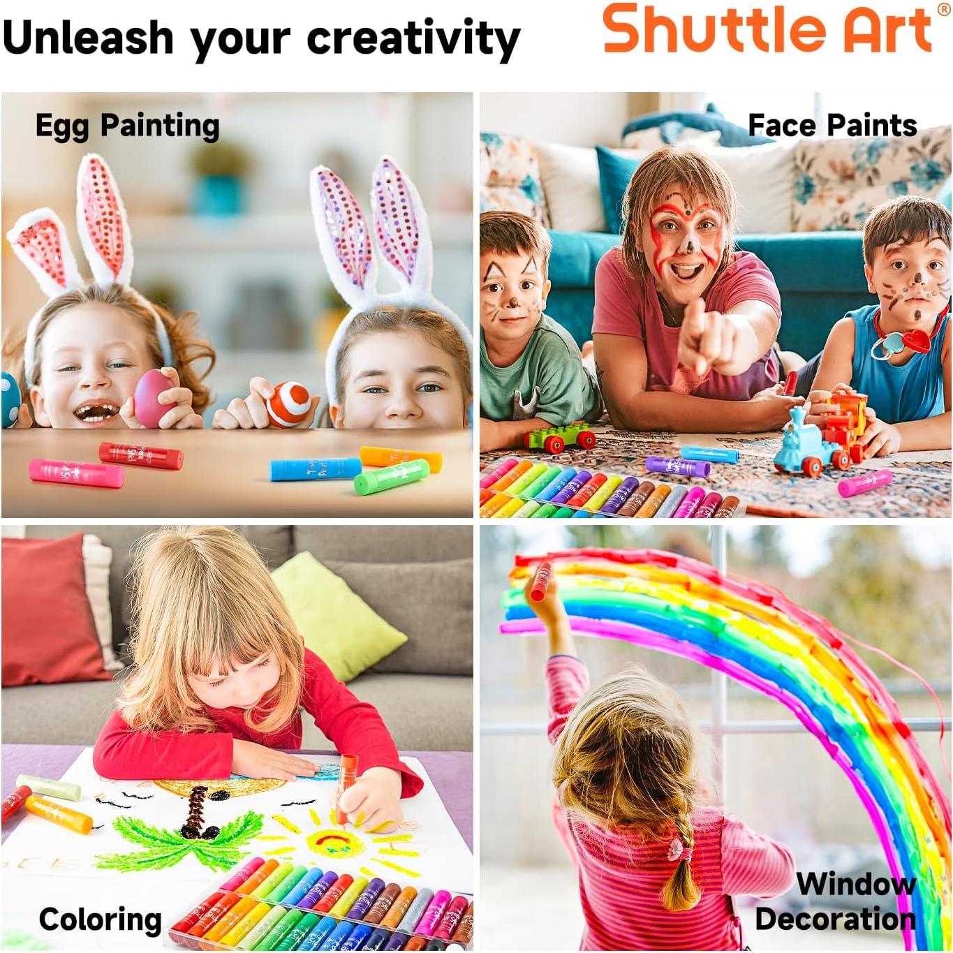 Palitos de Pintura Tempera Shuttle Art - 30 Colores - Secado Rápido