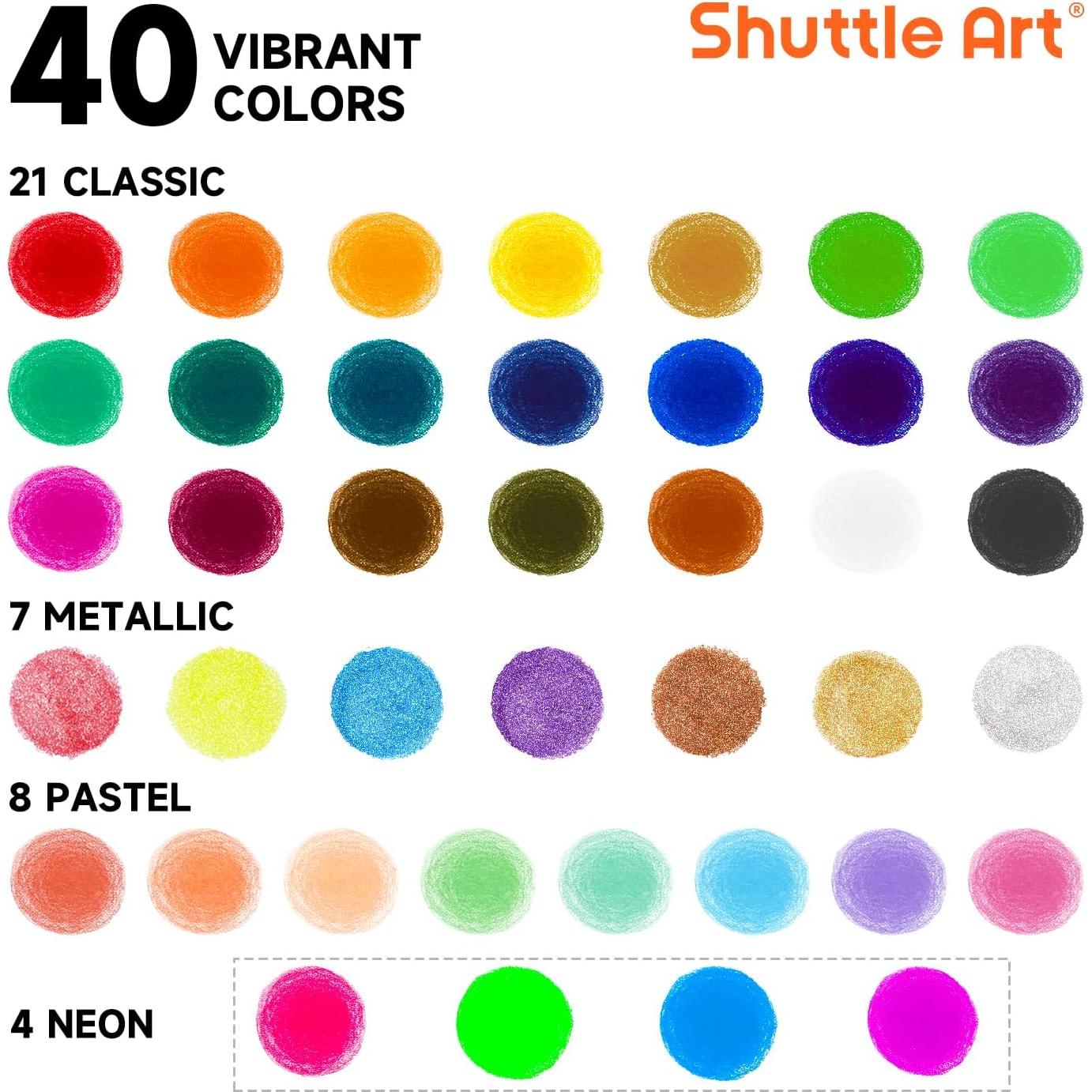 Barras de Pintura Tempera Shuttle Art 40 Colores Secado Rápido