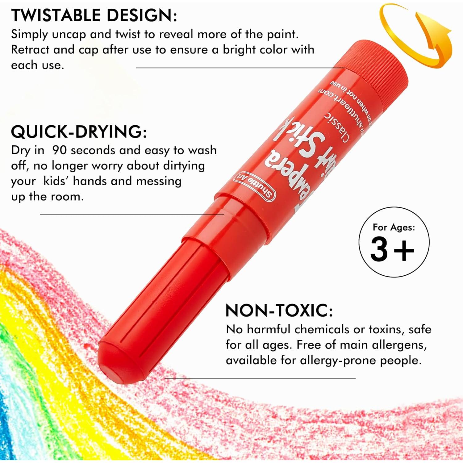 Barras de Pintura Tempera Shuttle Art 40 Colores Secado Rápido