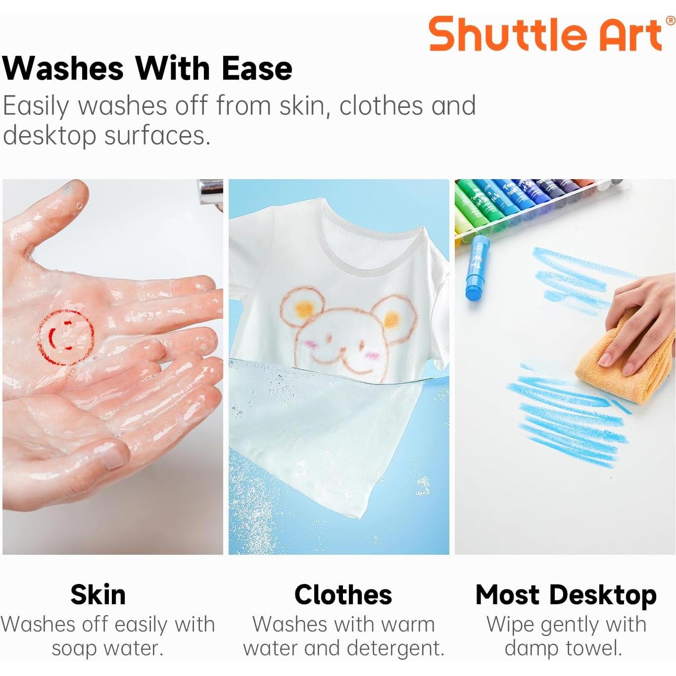 Palitos de Pintura Tempera Shuttle Art 32 Colores No Tóxicos