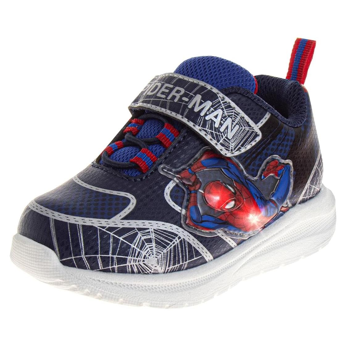 Zapatillas Spiderman LED para Niños - Azul Marino - T10
