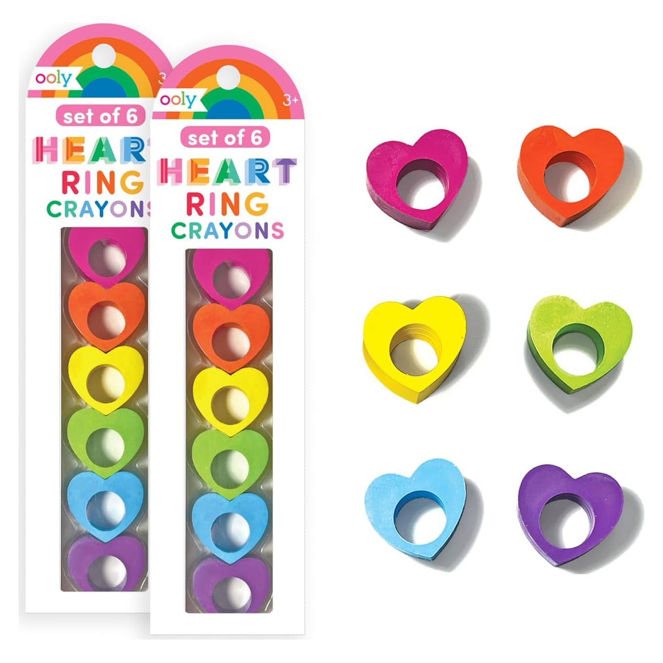 Crayones en Forma de Corazón Ooly Set de 12 No Tóxicos