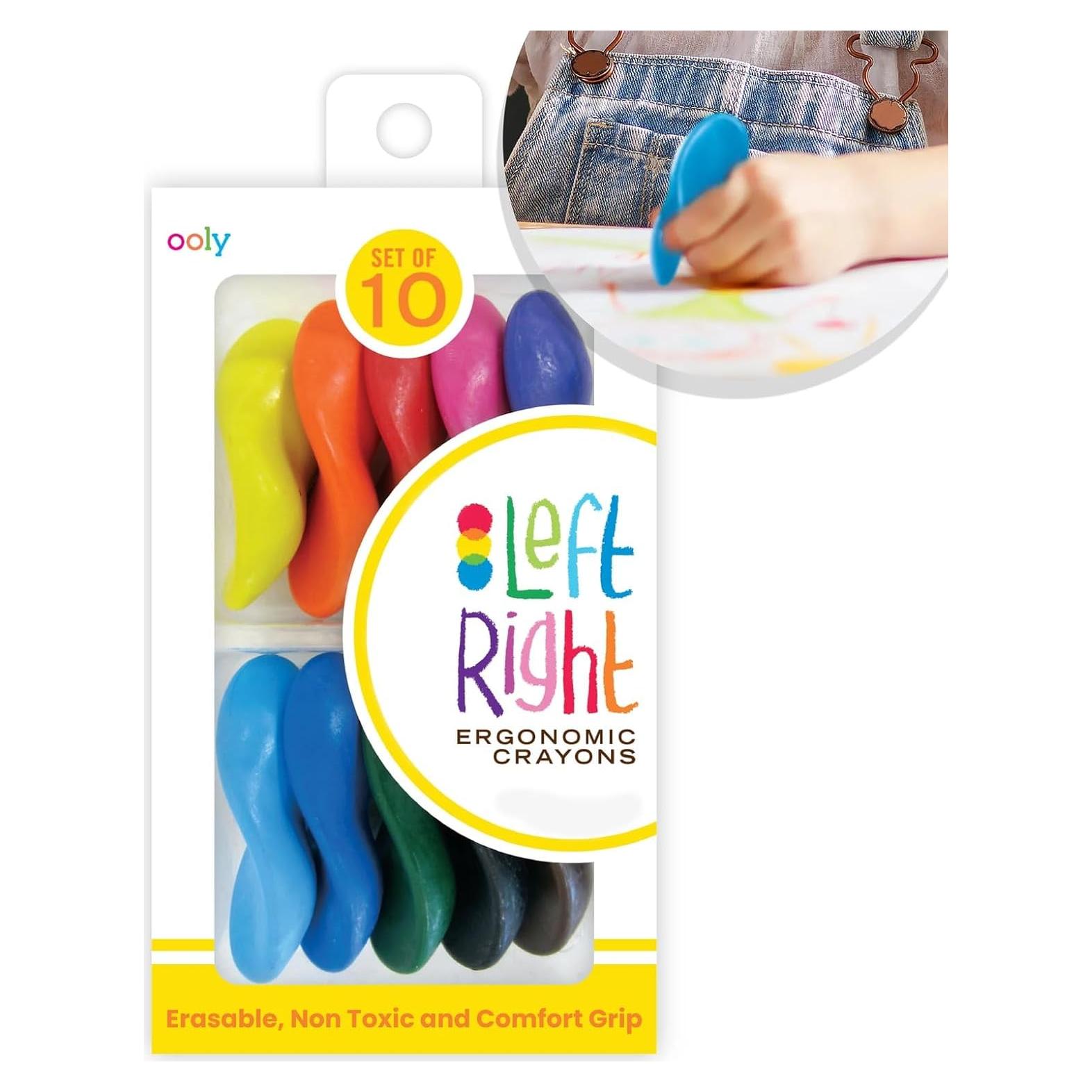 Crayones Borrables Ooly Ergonómicos 10 Colores No Tóxicos