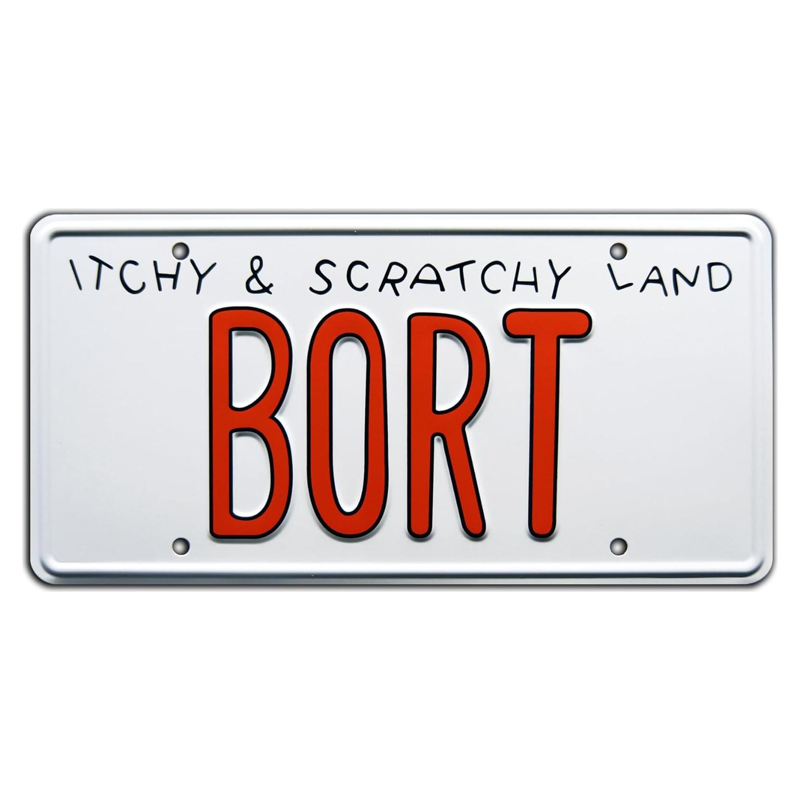 Placa de Licencia Metálica BORT - Celebrity Machines - 30.48x15.24 cm