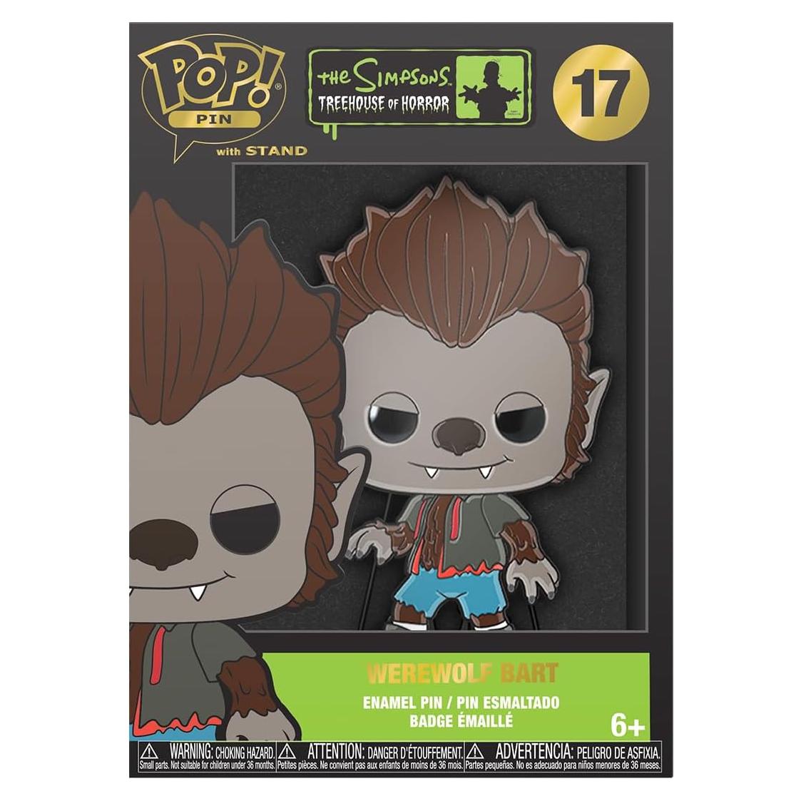 Pin de Esmalte Bart Simpson Hombre Lobo Funko 10.16 cm