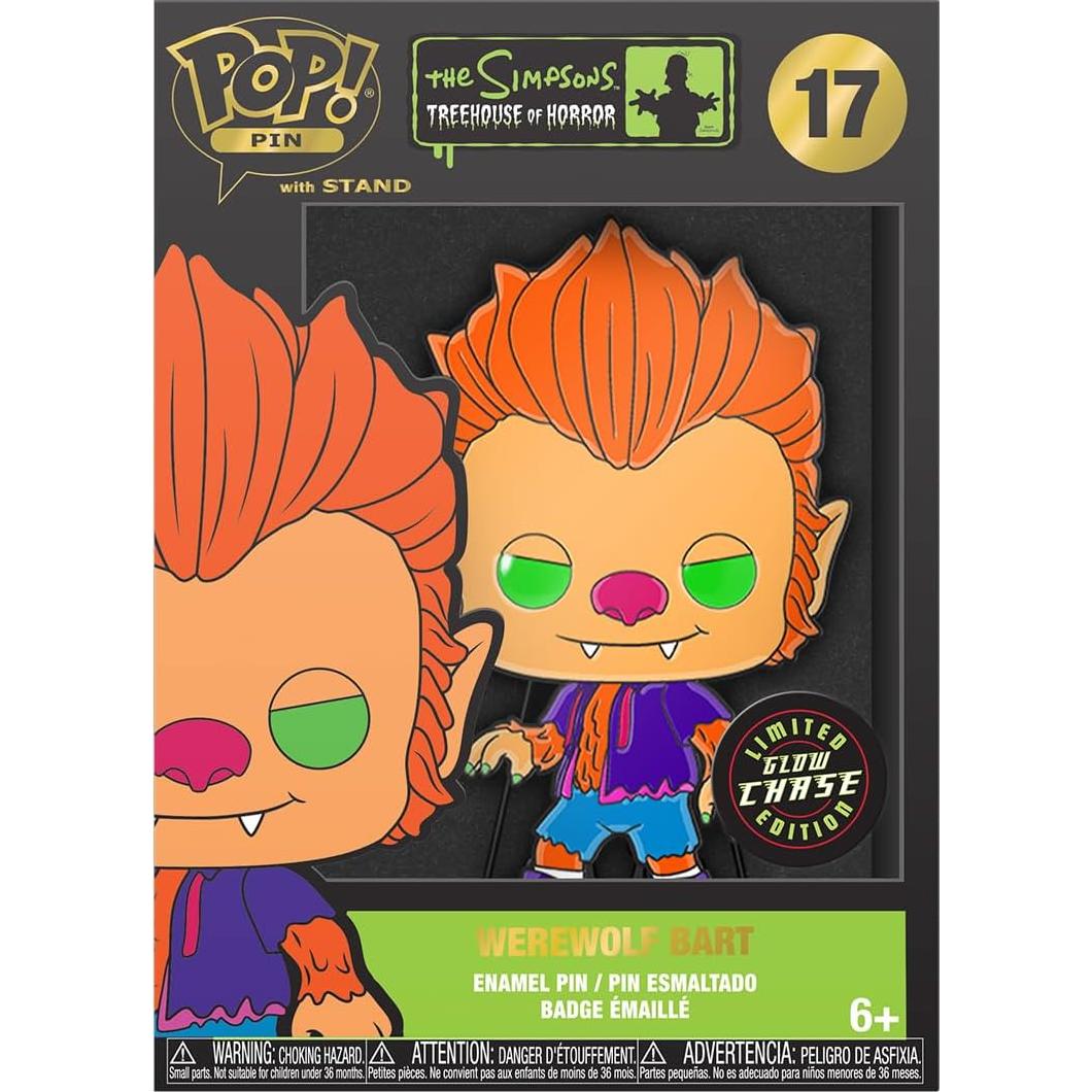 Pin de Esmalte Bart Simpson Hombre Lobo Funko 10.16 cm
