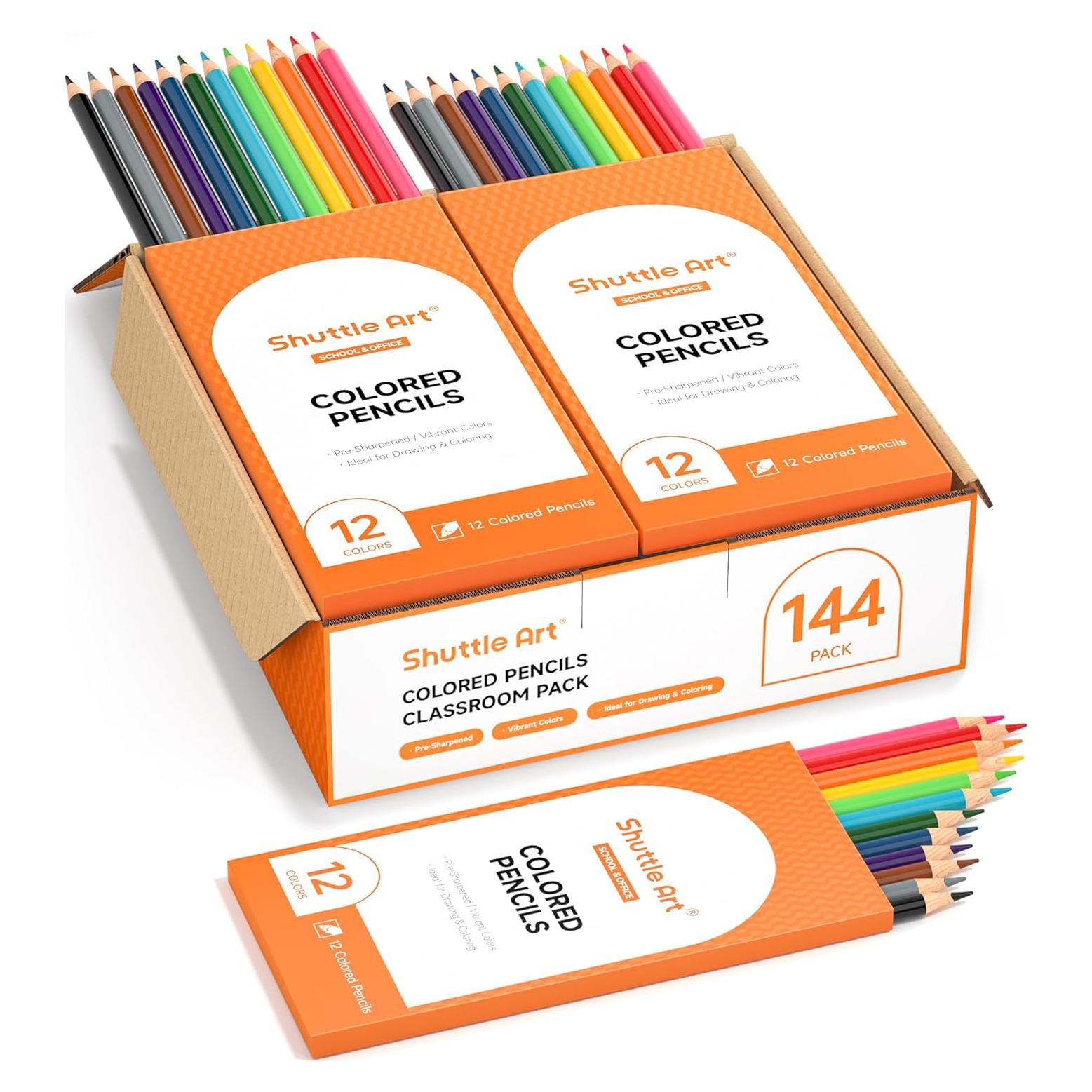 Lápices de Colores Shuttle Art 144 Piezas Multicolor