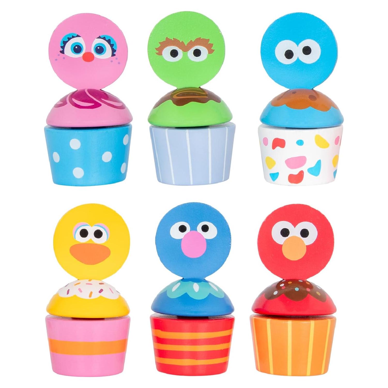 Conjunto de Cupcakes de Madera Kids Preferred Sesame Street