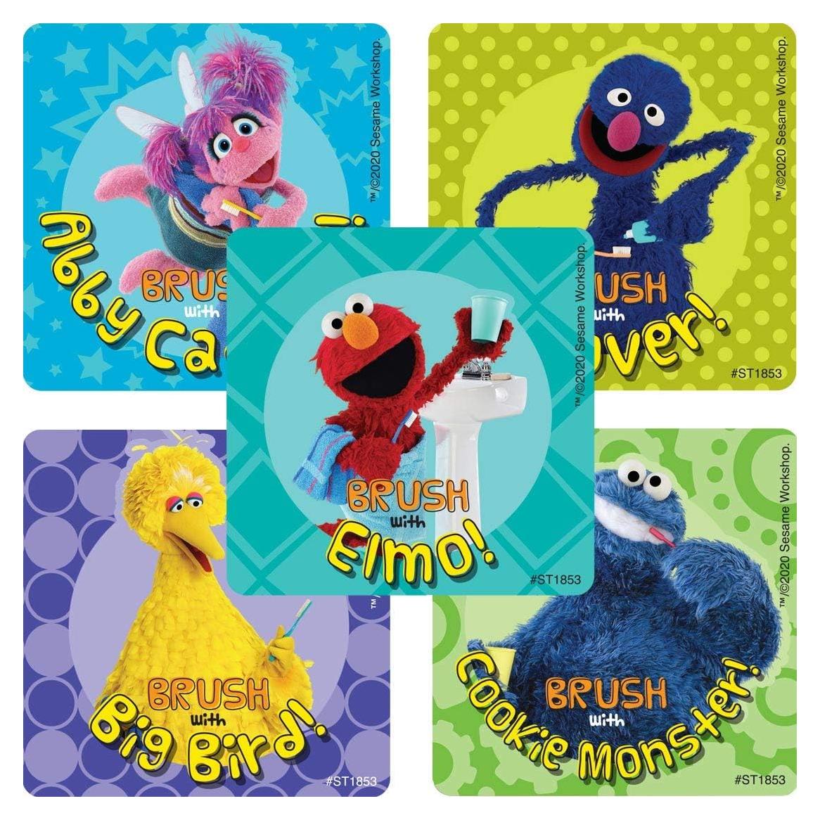 Pegatinas de Cepillado Sesame Street SmileMakers - 100 Piezas