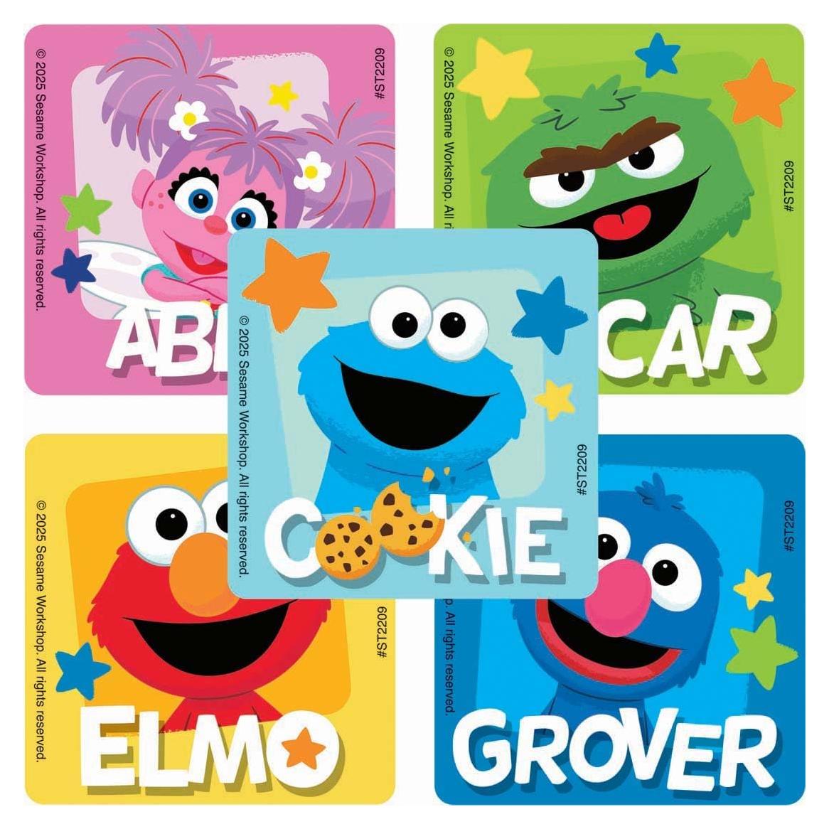 Pegatinas Plaza Sésamo 100 ct - SonrisasMakers 6.35 cm