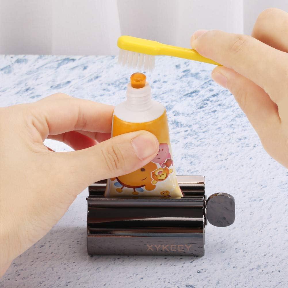 Exprimidor de Tubos de Pasta de Dientes XYKEEY - Juego de 2 Soportes de Metal