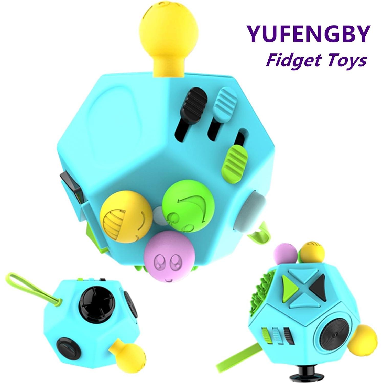 Cubo Fidget YUFENGBY 12 Caras Alivio Estrés y Ansiedad