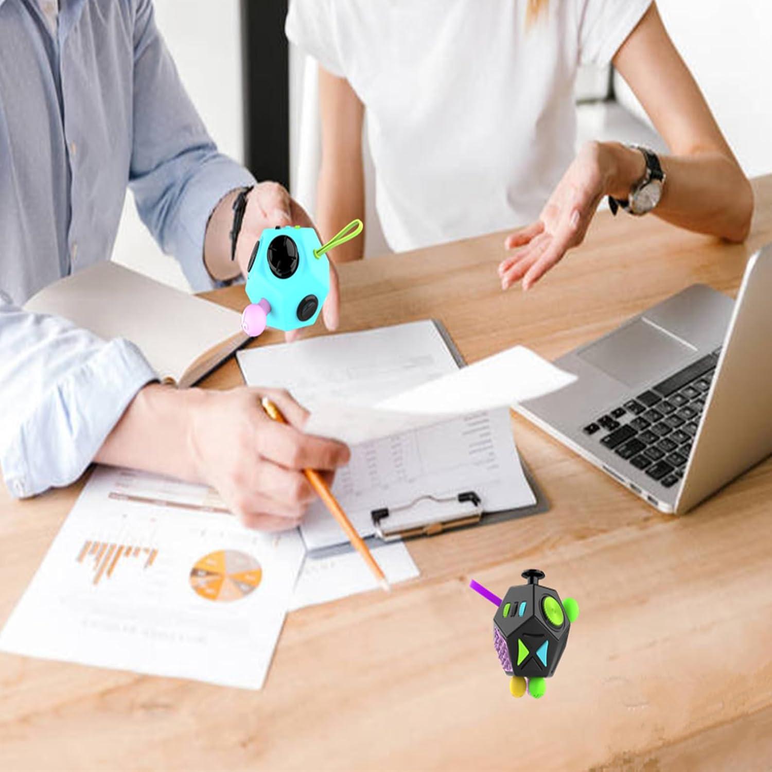 Cubo Fidget YUFENGBY 12 Caras Alivio Estrés y Ansiedad