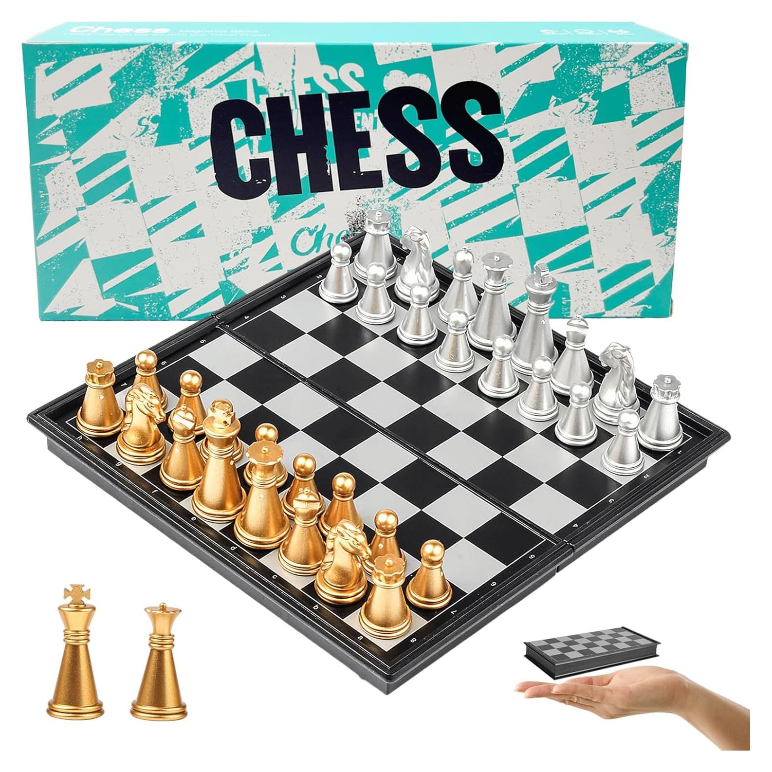 Juego de Ajedrez Magnético Portátil Vikutu 13 cm Plegable