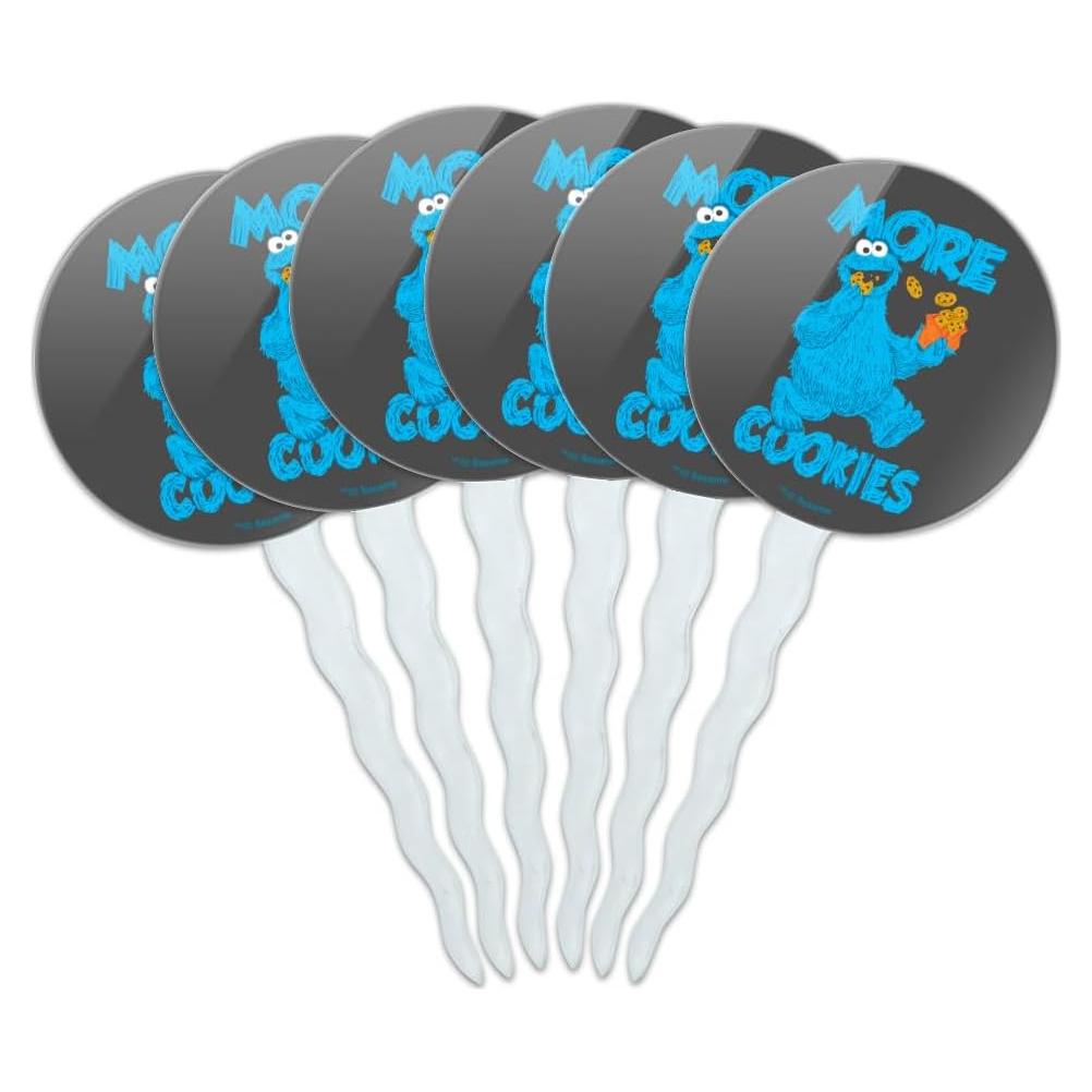 Conjunto de Palillos para Cupcakes Plaza Sésamo - 6 Piezas