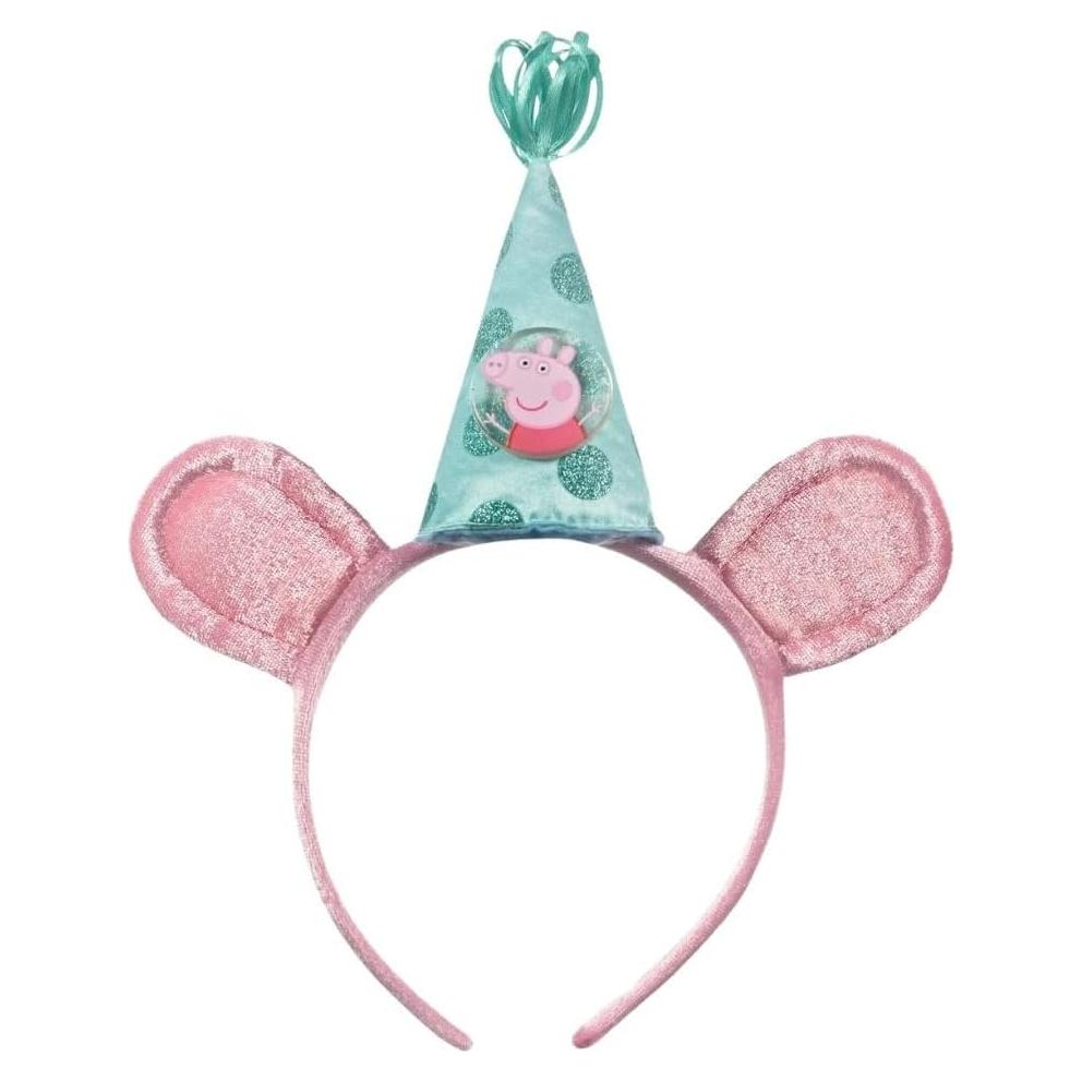 Diadema Deluxe Peppa Pig Amscan 21.6x16.5 cm Rosa Teal