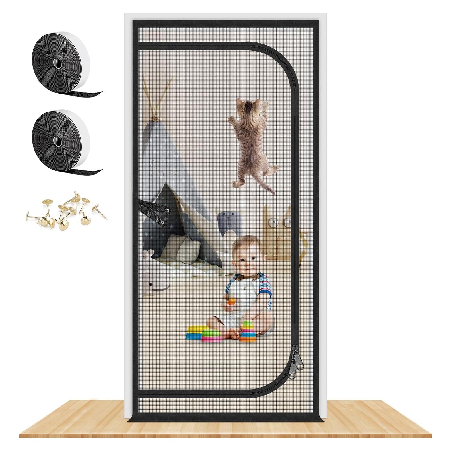 Puerta de Pantalla MYPIN 40x213 cm para Gatos y Perros