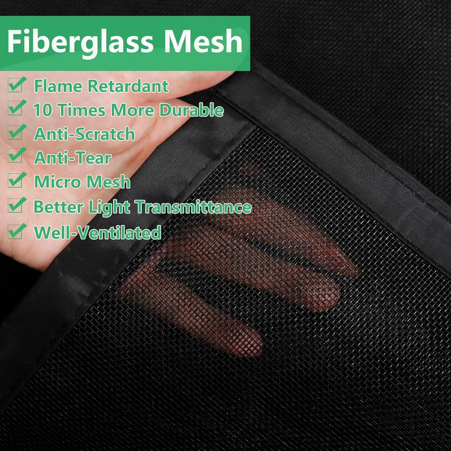 RELIANCER Cortina de Malla Magnética 80x203 cm Fibra de Vidrio