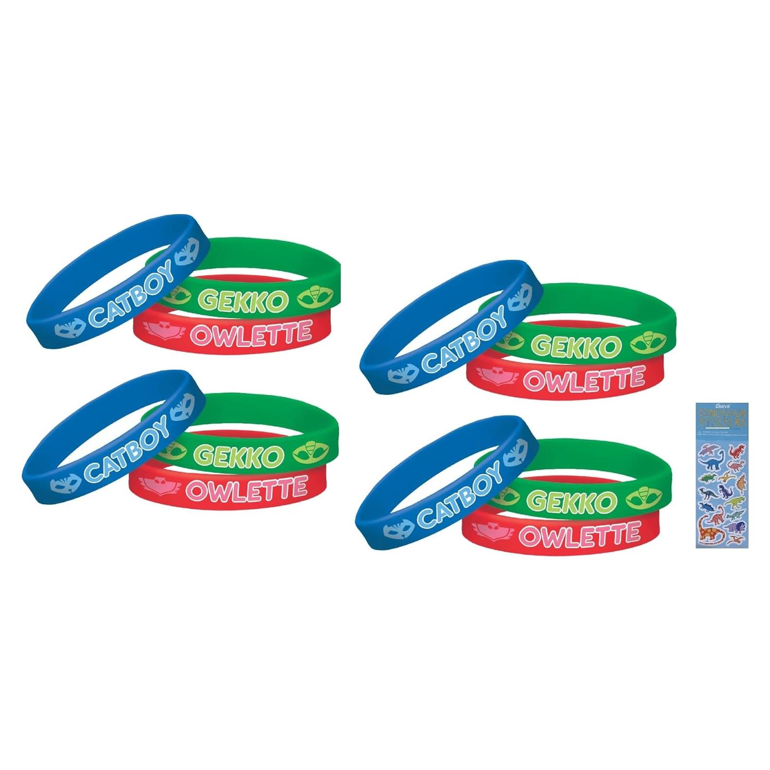 Suministros Fiesta Cumpleaños Amscan PJ Masks - 12 Pulseras