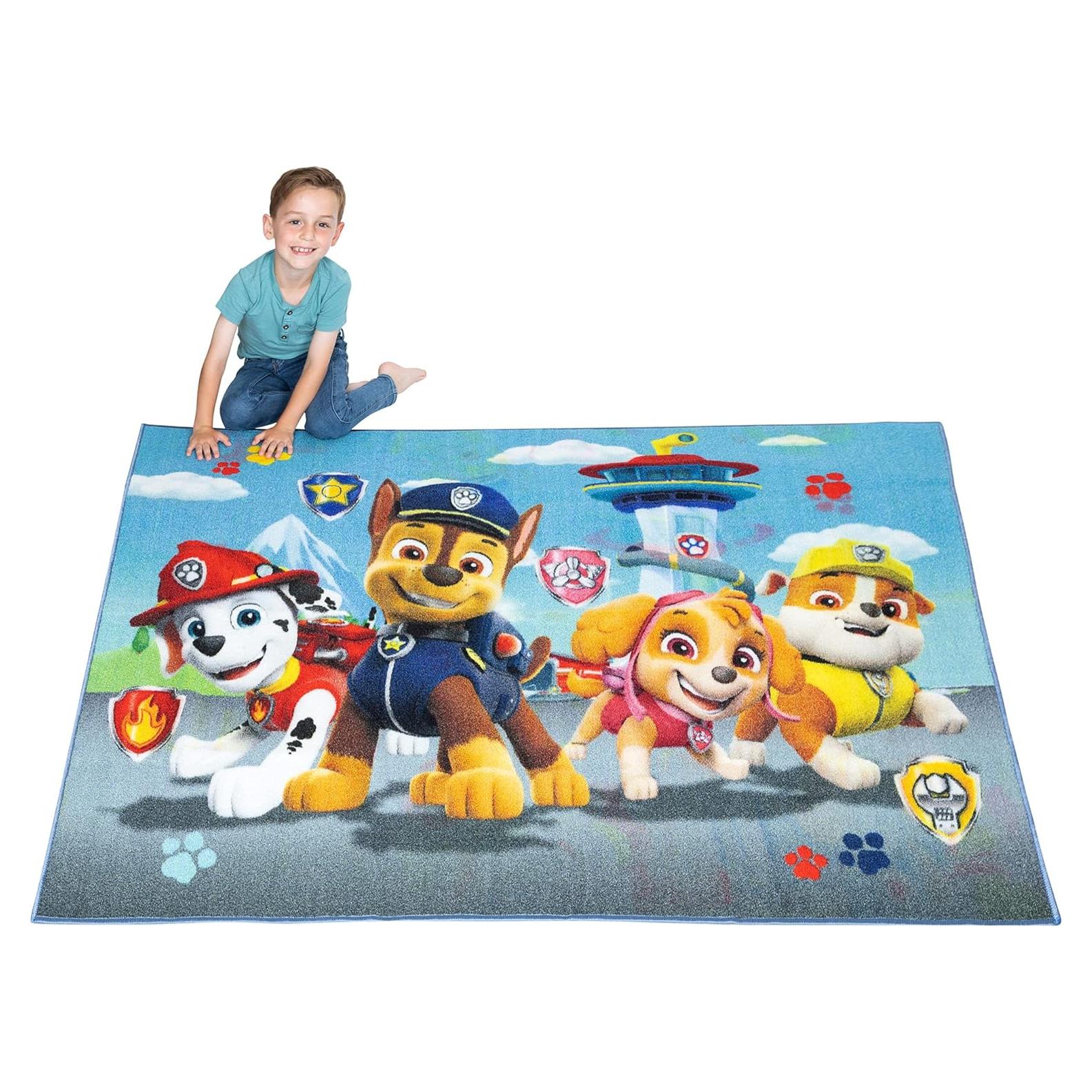 Alfombra de Área Antideslizante Franco Kids Room Paw Patrol 175x132 cm