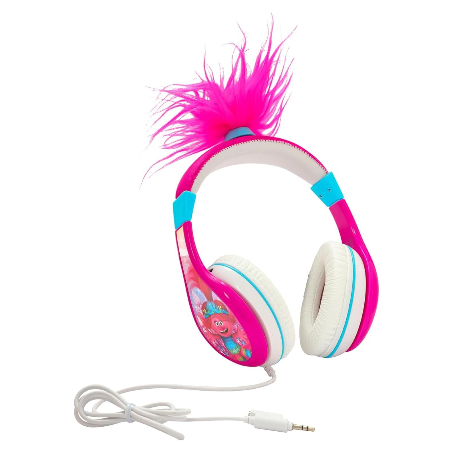 Auriculares con cable eKids Trolls TR-140 para niños - Control de volumen