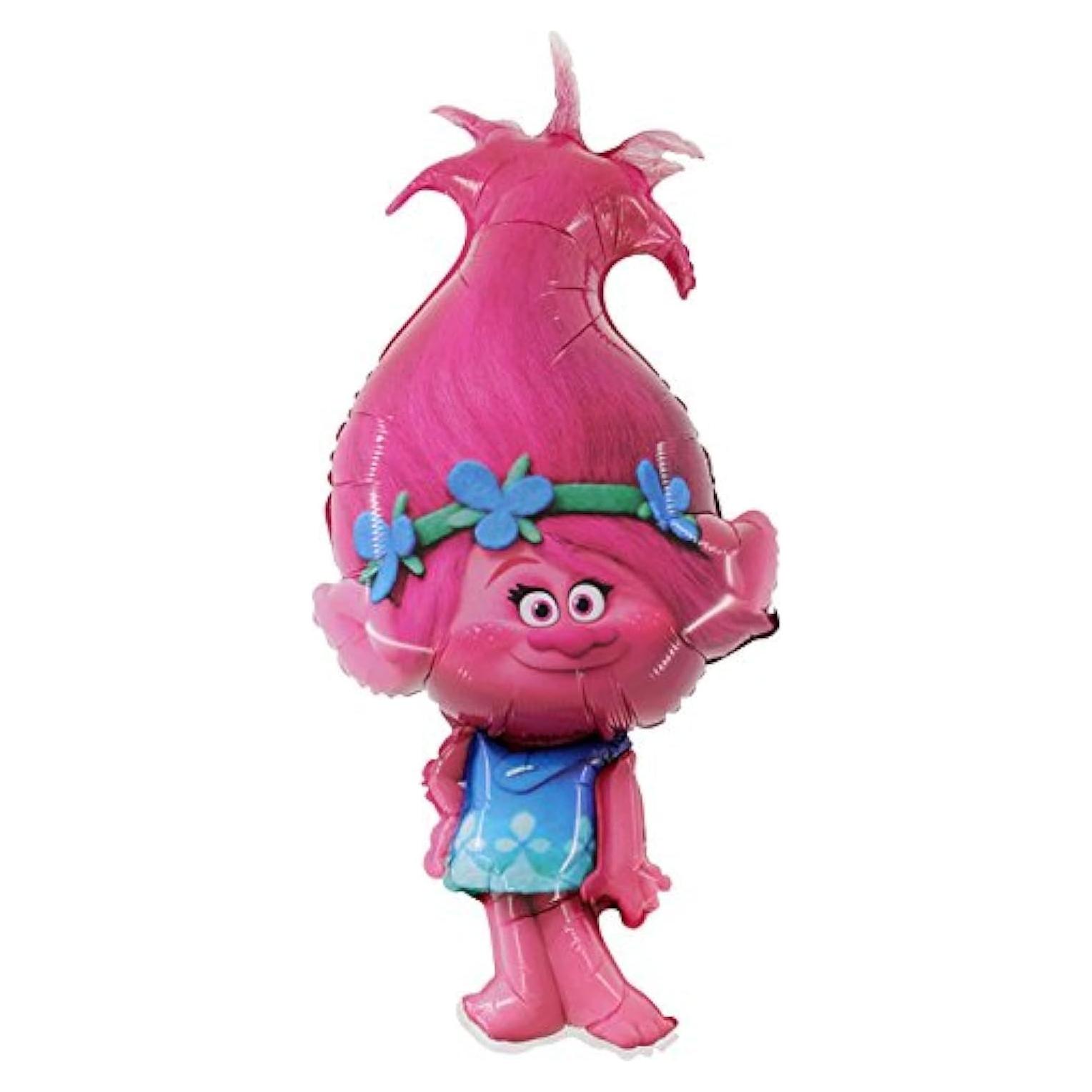 Globo de Aluminio Poppy Trolls 109 cm con Válvula Autosealado