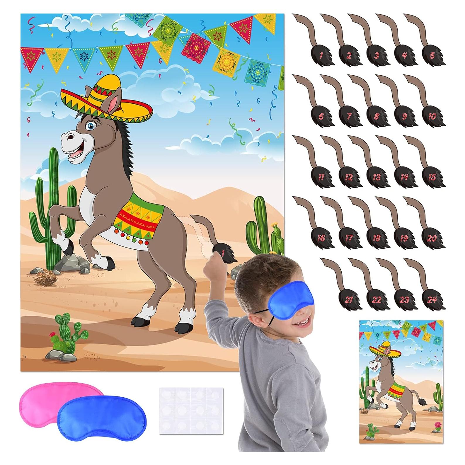 Juego Clava la Cola en el Burro Mexicano FEPITO 71x53 cm