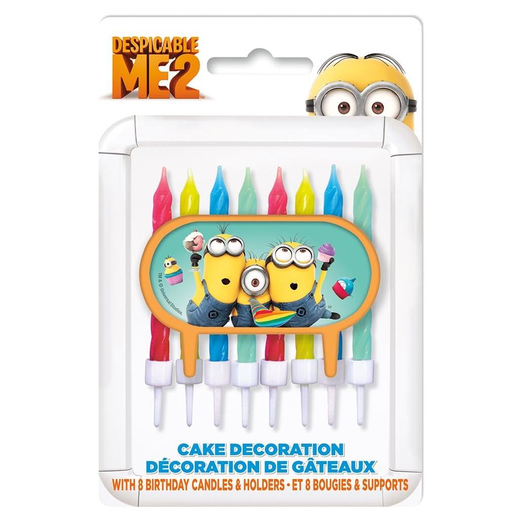 Kit de Decoración de Pastel Mi Villano Favorito con Velas